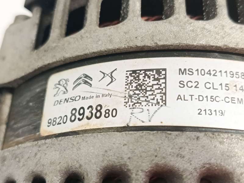 Recambio de alternador para opel crossland x / crossland (p17, p2qo) 1.5 turbo d (75) referencia OEM IAM 9820893880  MS104211958 6