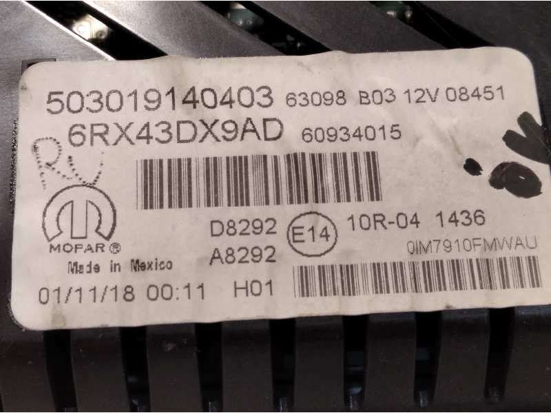 Recambio de cuadro instrumentos para jeep compass ii longitude 4x2 referencia OEM IAM 6RX43DX9AD 5UT88DX9AI 503019140403 5