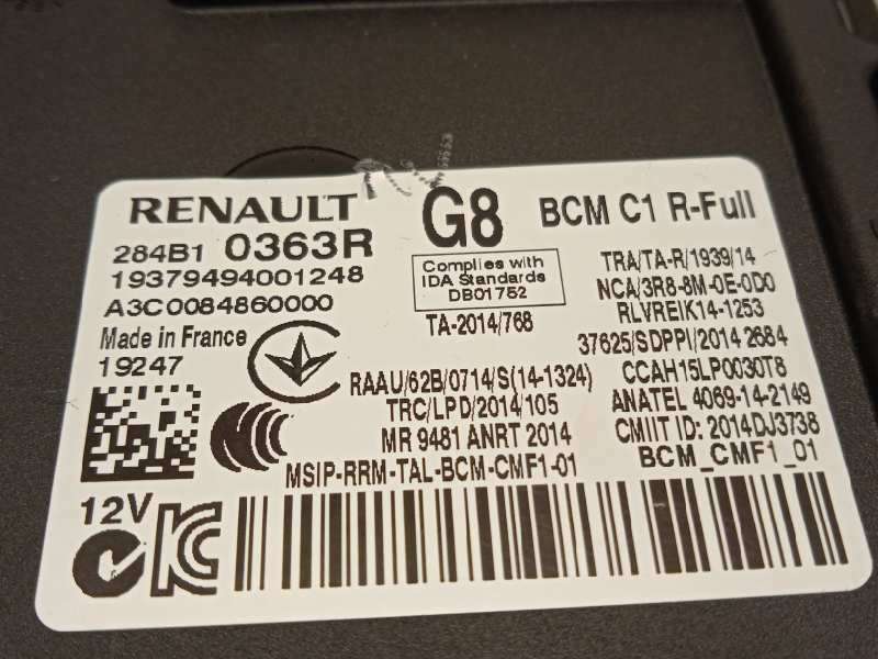 Recambio de caja reles / fusibles para renault megane iv grandtour 1.3 tce referencia OEM IAM 284B10363R  A3C0084860000 - Negro 4
