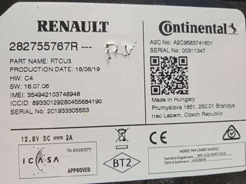 Recambio de modulo electronico para renault megane iv grandtour 1.3 tce referencia OEM IAM 282755767R  A2C9583741601 - Negro 5