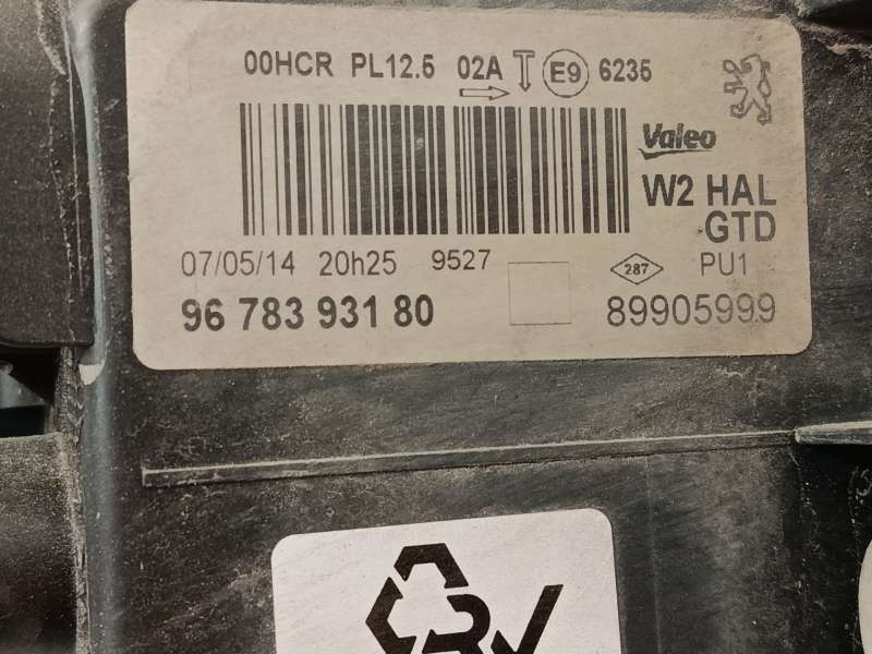 Recambio de faro izquierdo para peugeot 508 i (8d_) 2.0 hdi referencia OEM IAM 9678393180  89905999 5