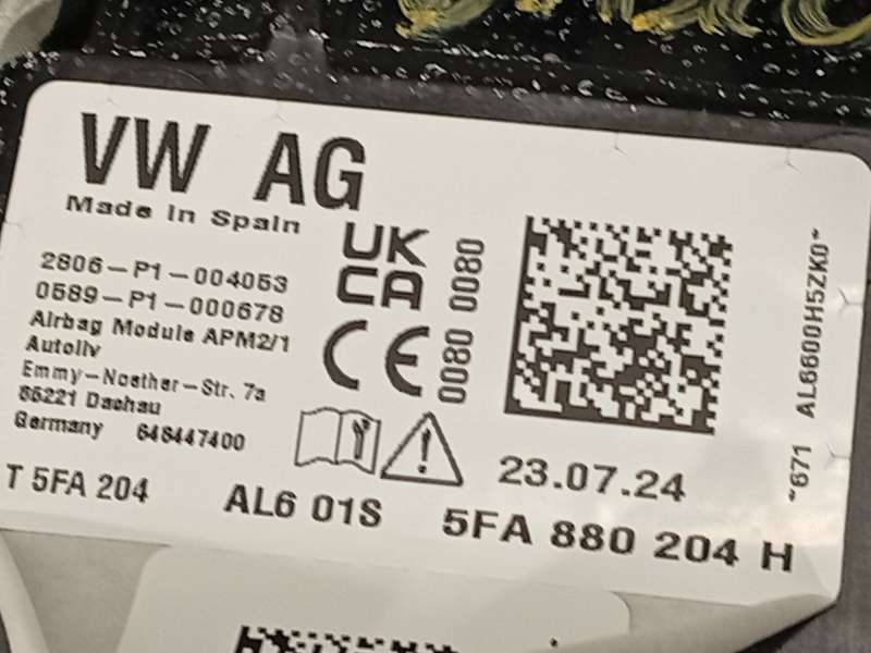 Recambio de kit airbag para cupra leon (kl1, ku1, kug) 1.5 tsi referencia OEM IAM 5FG857003NWXY 5FA880204H 5FF880201FOWJ - Gris 6