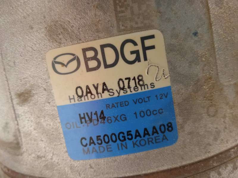 Recambio de compresor aire acondicionado para mazda 3 berlina (bp) referencia OEM IAM BDGF61450  CA500G5AAA08 - Rojo 5
