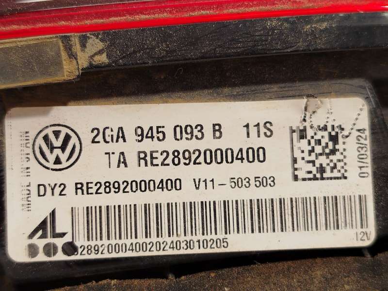 Recambio de piloto trasero izquierdo interior para volkswagen t-roc (a11, d11) 1.0 tsi referencia OEM IAM 2GA945093B 4