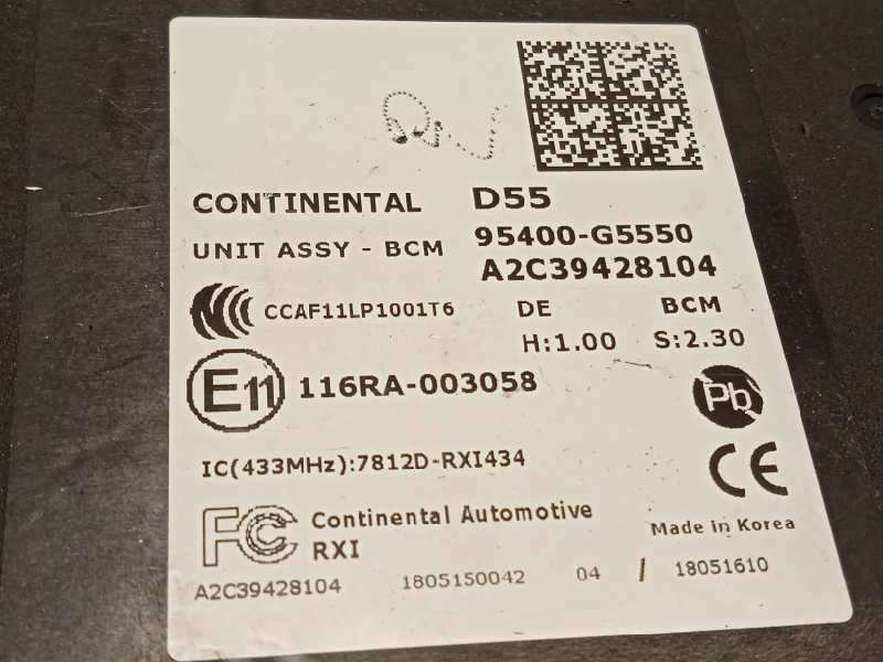 Recambio de modulo electronico para kia niro referencia OEM IAM 95400G5550  A2C39428104 - Blanco 4
