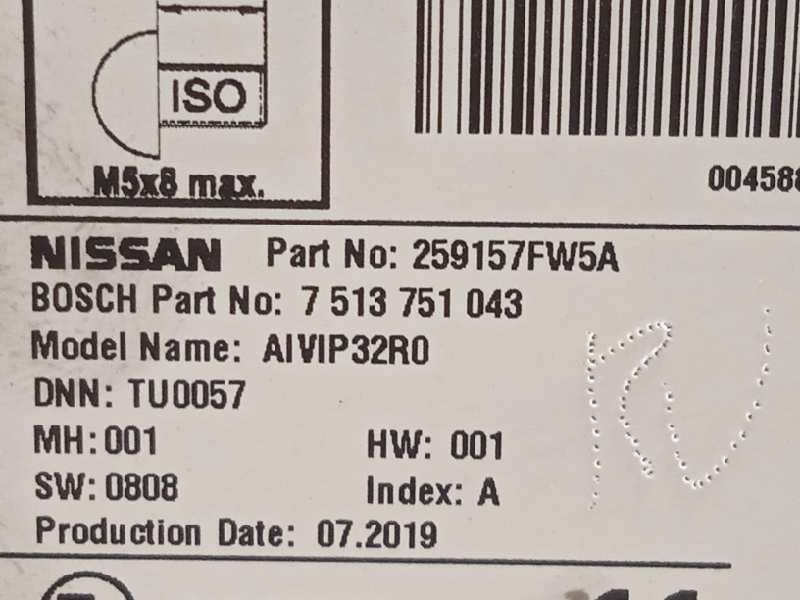 Recambio de sistema navegacion gps para nissan qashqai (j11) 1.3 16v cat referencia OEM IAM 259157FW5A  7513751043 - Blanco 7
