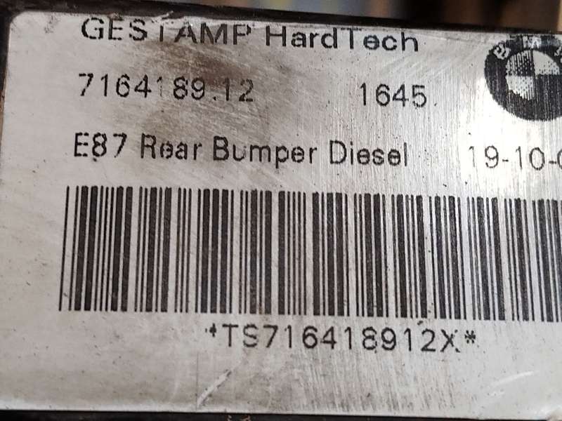 Recambio de refuerzo paragolpes trasero para bmw 1 (e81) 116 d referencia OEM IAM 7164189 51117164189 - Blanco 4