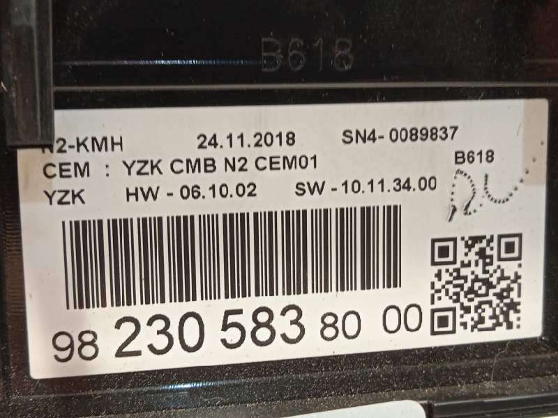 Recambio de cuadro instrumentos para citroën c3 shine referencia OEM IAM 9823058380 7