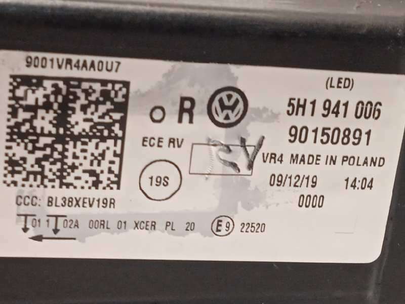 Recambio de faro derecho para volkswagen golf viii lim. (cd1) style referencia OEM IAM 5H1941006 5