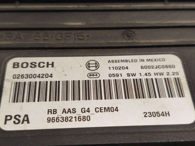 Recambio de modulo electronico para citroën berlingo furgón/monospace (b9) 1.6 hdi 90 referencia OEM IAM 9663821680  0263004204 - Plata 4