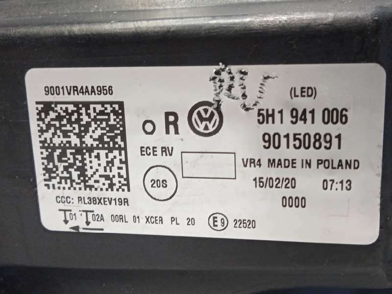 Recambio de faro derecho para volkswagen golf viii lim. (cd1) style referencia OEM IAM 5H1941006 5