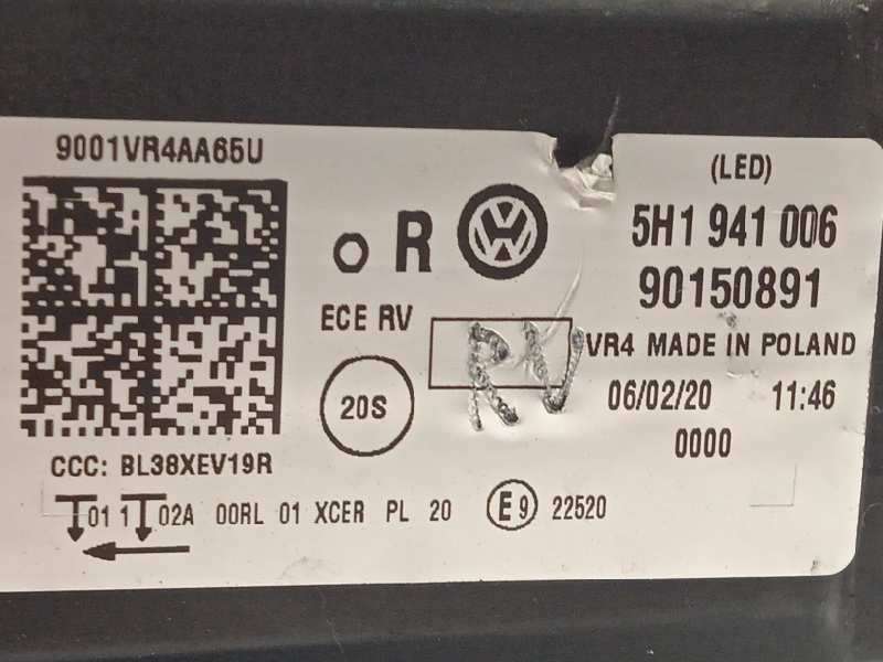 Recambio de faro derecho para volkswagen golf viii lim. (cd1) style referencia OEM IAM 5H1941006 5