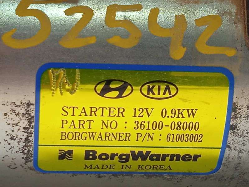 Recambio de motor arranque para kia rio (yb) 1.0 tgdi cat referencia OEM IAM 3610008000  61003002 - Gris 5