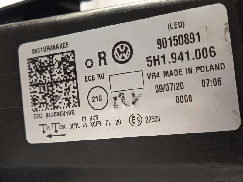 Recambio de faro derecho para volkswagen golf viii lim. (cd1) style referencia OEM IAM 5H1941006 5