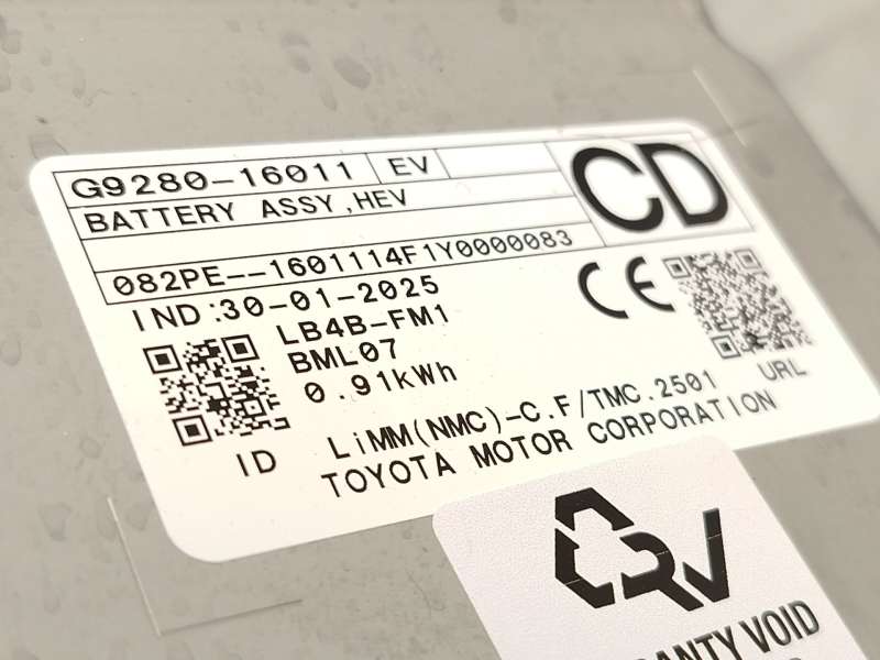 Recambio de bateria electrica menor de 5 kwh (hev) para toyota c-hr (_x1_) 2.0 hybrid (maxh10) referencia OEM IAM G928016011 G95 - Blanco 5
