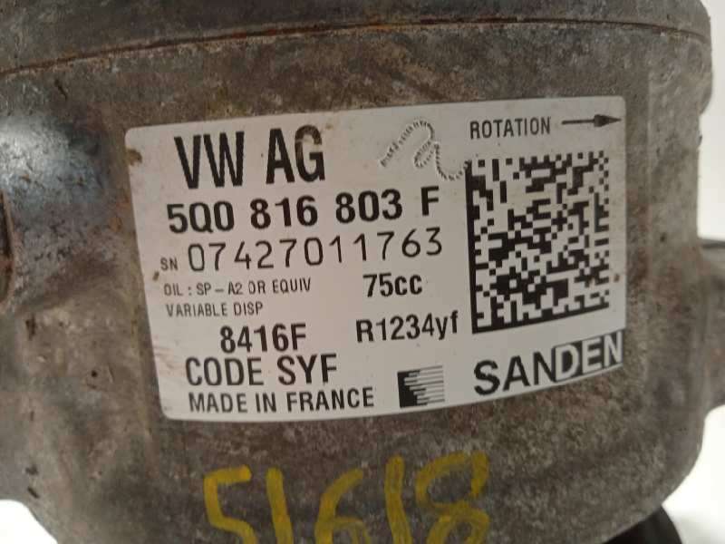 Recambio de compresor aire acondicionado para seat leon (5f1) 1.2 tsi referencia OEM IAM 5Q0816803F  8416F 4