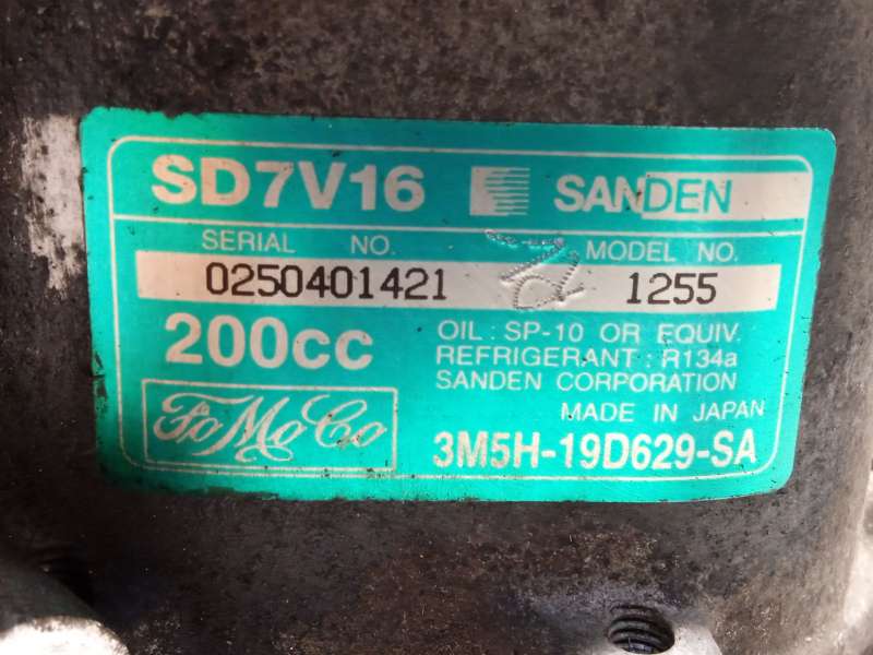 Recambio de compresor aire acondicionado para mazda 3 (bk) 1.6 di turbo referencia OEM IAM 3M5H19D629SA 1255 SD7V16 5