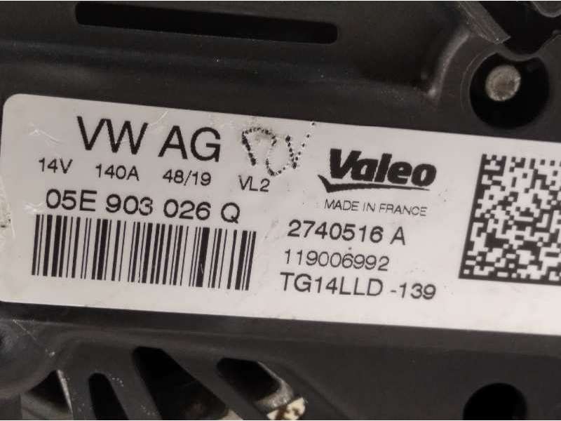 Recambio de alternador para seat arona reference plus referencia OEM IAM 05E903026Q 2740516A TG14LLD - Blanco 4