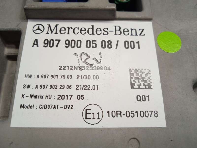 Recambio de pantalla multifuncion para mercedes-benz sprinter 4-t furgoneta (b907, b910) 419 cdi rwd (907.643, 907.645, 907.647) 6