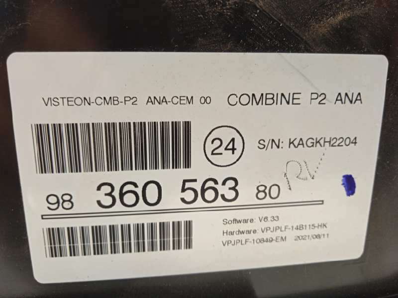 Recambio de cuadro instrumentos para peugeot 208 (p2) allure referencia OEM IAM 9836056380 7