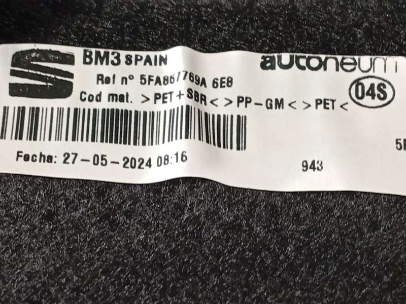 Recambio de bandeja trasera para seat leon (kl1, klg) 1.5 etsi referencia OEM IAM 5FA867769A6E8 - Rojo 3