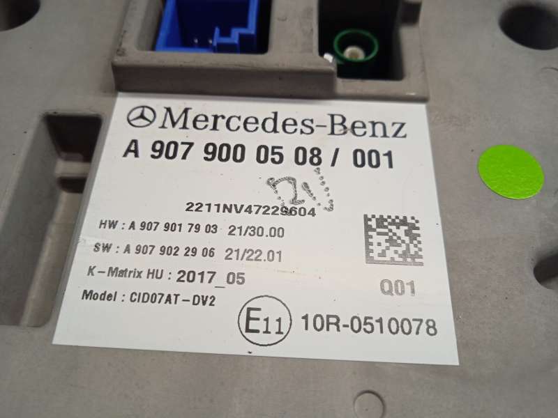 Recambio de pantalla multifuncion para mercedes-benz sprinter 4-t furgoneta (b907, b910) 419 cdi rwd (907.643, 907.645, 907.647) 6