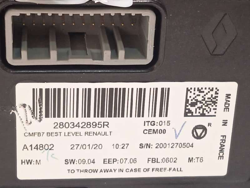 Recambio de pantalla multifuncion para renault captur ii intens referencia OEM IAM 280342895R 5