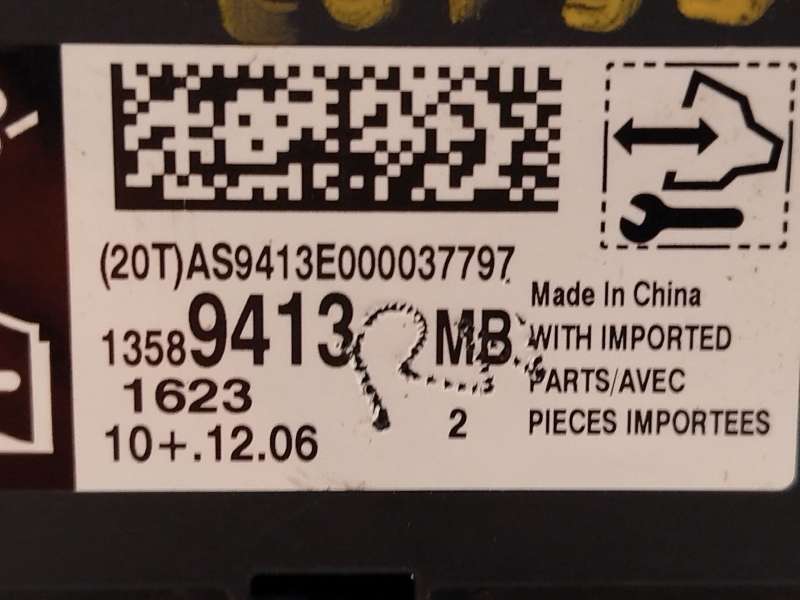 Recambio de centralita airbag para chevrolet cruze hatchback (j305) 1.6 referencia OEM IAM 13589413 - Blanco 4