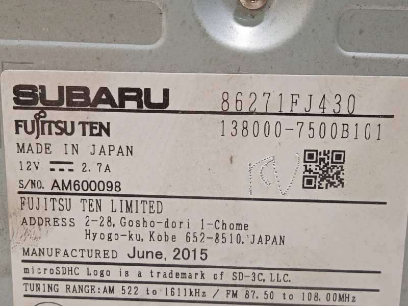 Recambio de sistema navegacion gps para subaru xv 2.0 diesel cat referencia OEM IAM 86271FJ430 - Negro 6