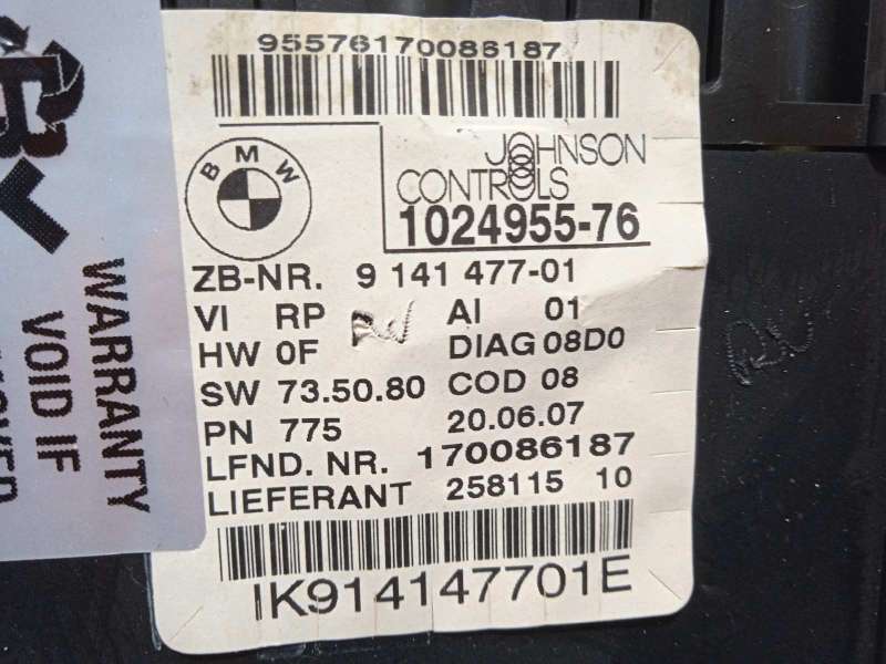 Recambio de cuadro instrumentos para bmw serie 1 berlina (e81/e87) 120d referencia OEM IAM 9141477 62109141477 102495576 7