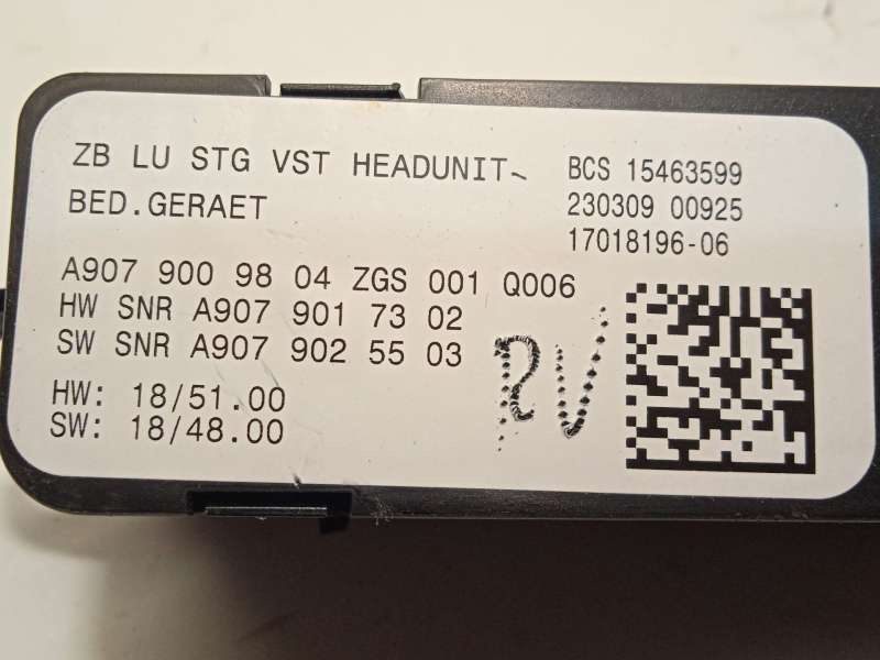 Recambio de mando multifuncion para mercedes-benz sprinter 4-t furgoneta (b907, b910) 419 cdi rwd (907.643, 907.645, 907.647) re 5