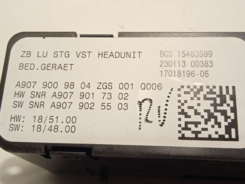 Recambio de mando multifuncion para mercedes-benz sprinter 4-t furgoneta (b907, b910) 419 cdi rwd (907.643, 907.645, 907.647) re 5