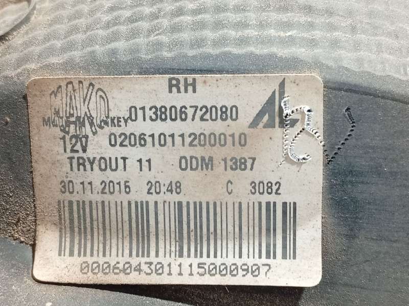 Recambio de piloto trasero derecho para citroën jumper iii furgoneta 2.2 hdi 130 referencia OEM IAM 1380672080 01380672080 5