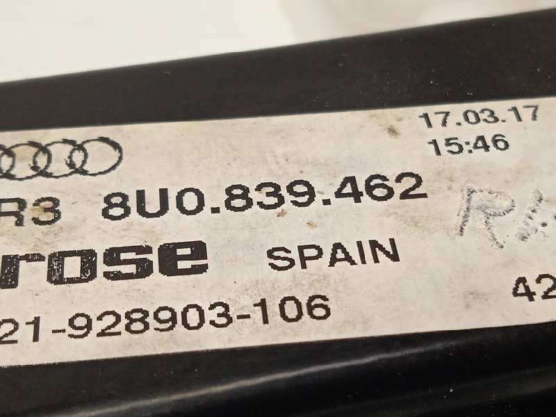 Recambio de elevalunas trasero derecho para audi q3 (8ug) 2.0 16v tfsi referencia OEM IAM 8U0839462  8K0959812A - Blanco 4