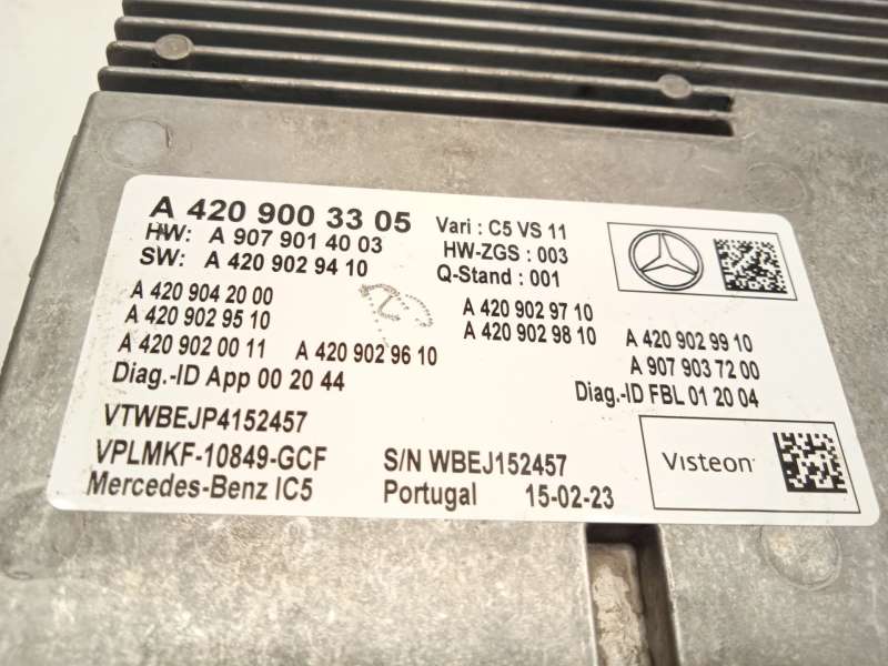 Recambio de modulo electronico para mercedes-benz sprinter 4-t furgoneta (b907, b910) 419 cdi rwd (907.643, 907.645, 907.647) re 5