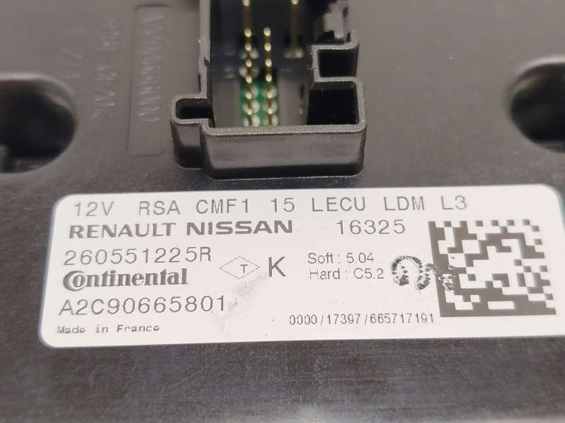 Recambio de centralita led derecha para renault clio iv (bh_) 0.9 tce 90 referencia OEM IAM 260551225R  A2C90665801 4