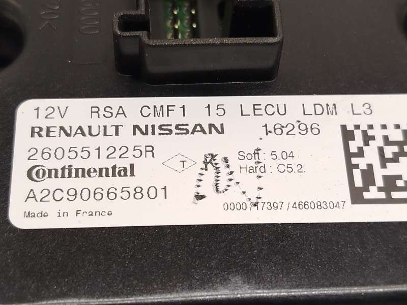Recambio de centralita led izquierda para renault clio iv (bh_) 0.9 tce 90 referencia OEM IAM 260551225R  A2C90665801 4