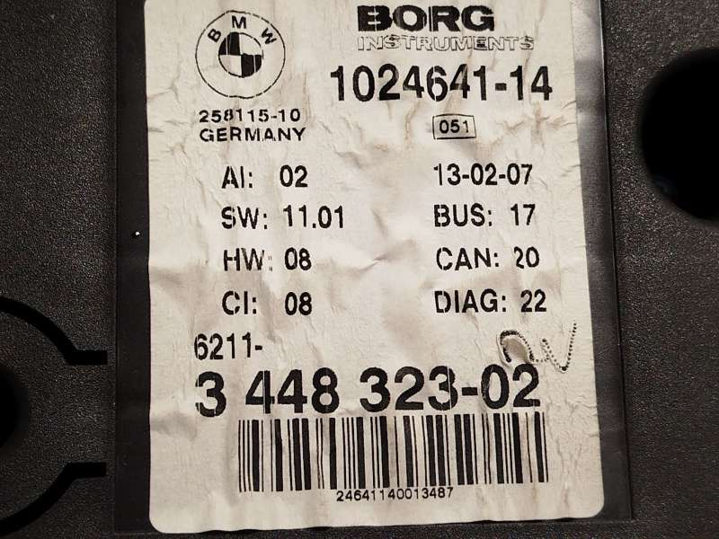 Recambio de cuadro instrumentos para bmw x3 (e83) 2.0 d referencia OEM IAM 62113448323 3448323 102464114 - Blanco 7