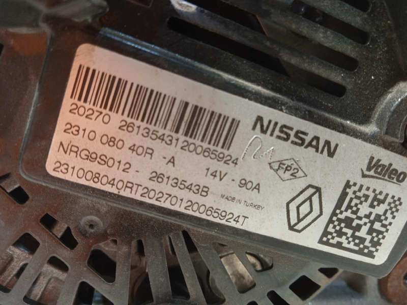 Recambio de alternador para renault clio v 1.0 tce referencia OEM IAM 231008040R  NRG9S012 - Negro 4