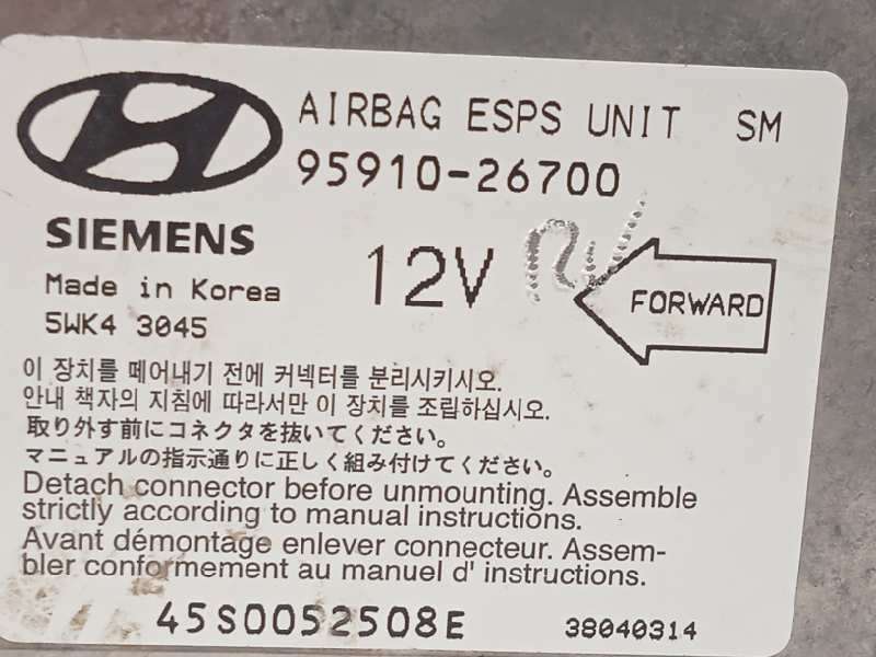 Recambio de centralita airbag para hyundai santa fe (sm) 2.0 crdi cat referencia OEM IAM 9591026700  5WK43045 - Negro 4