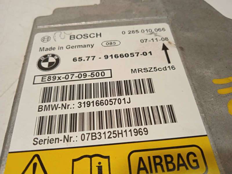 Recambio de centralita airbag para bmw serie 1 berlina (e81/e87) 118d referencia OEM IAM 65779166057  0285010066 - Negro 4