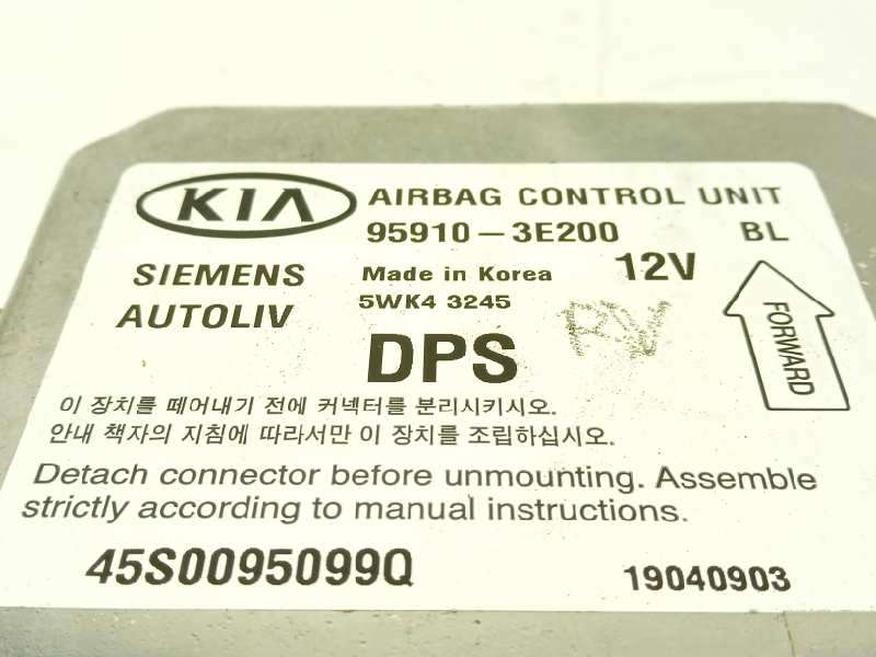 Recambio de centralita airbag para kia sorento 2.5 crdi ex referencia OEM IAM 959103E200 4