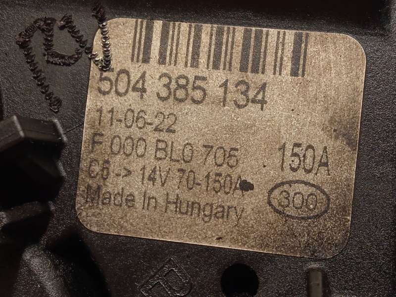 Recambio de alternador para iveco daily v furgoneta 29s13, 29l13, 35c13, 35s13, 40c13, 40s13 referencia OEM IAM 504385134  F000B - Blanco 5