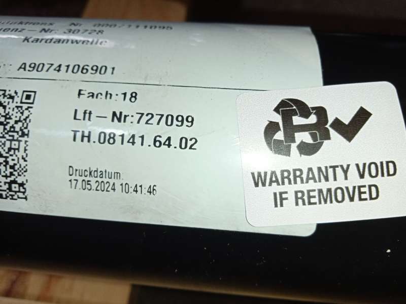 Recambio de transmision central para mercedes-benz sprinter 4-t furgoneta (b907, b910) 419 cdi rwd (907.643, 907.645, 907.647) r 9