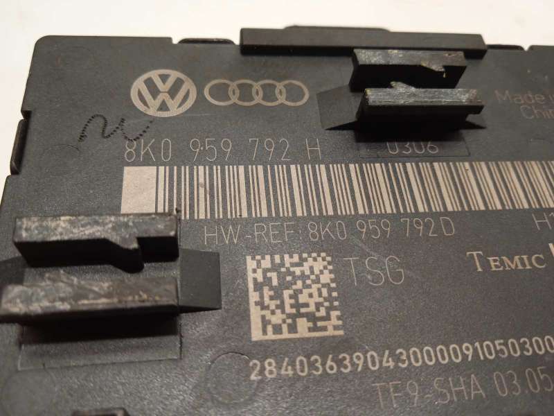 Recambio de centralita confort para audi q5 (8r) 2.0 16v tfsi referencia OEM IAM 8K0959792H 4