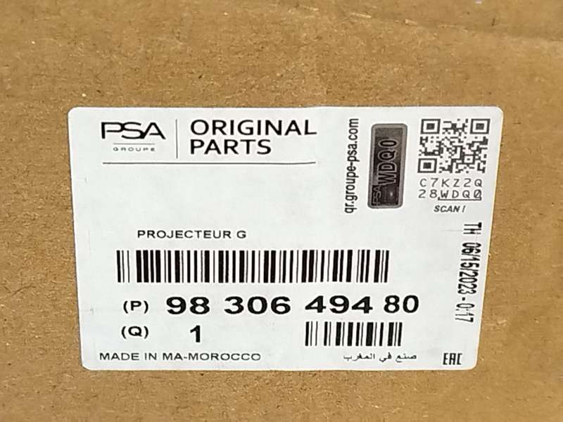 Recambio de faro izquierdo para citroën c4 iii 1.2 referencia OEM IAM 9830649480  73374697 9