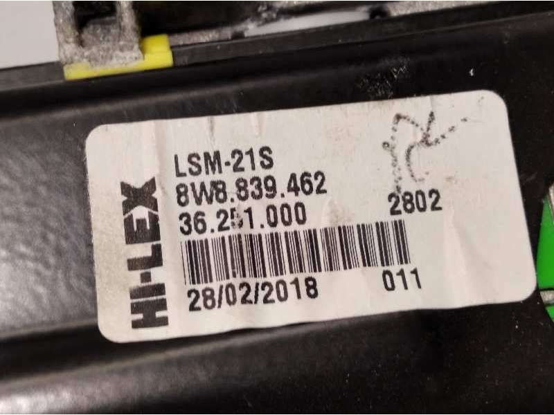 Recambio de elevalunas trasero derecho para audi a5 sportback (f5a) sport referencia OEM IAM 8W0839462 0130822704 8W0959802 - Negro 3