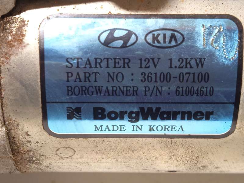 Recambio de motor arranque para hyundai bayon (bc3) 1.2 mpi referencia OEM IAM 3610007100  61004610 - Negro 5