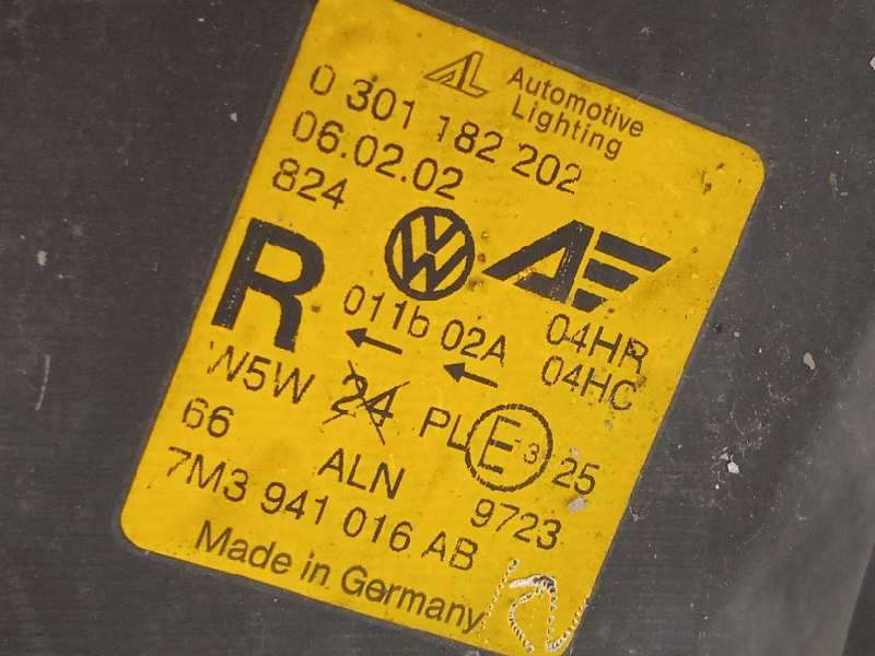 Recambio de faro derecho para volkswagen sharan (7m6/7m9) comfortline referencia OEM IAM 7M3941016AB  0301182202 - Gris 6