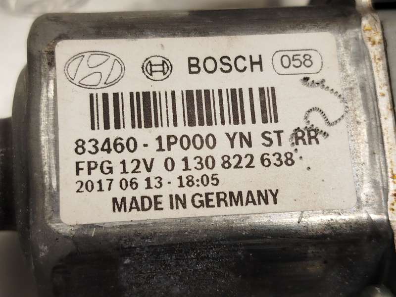 Recambio de elevalunas trasero derecho para hyundai ix20 1.6 cat referencia OEM IAM 834801K010 834601P000 4